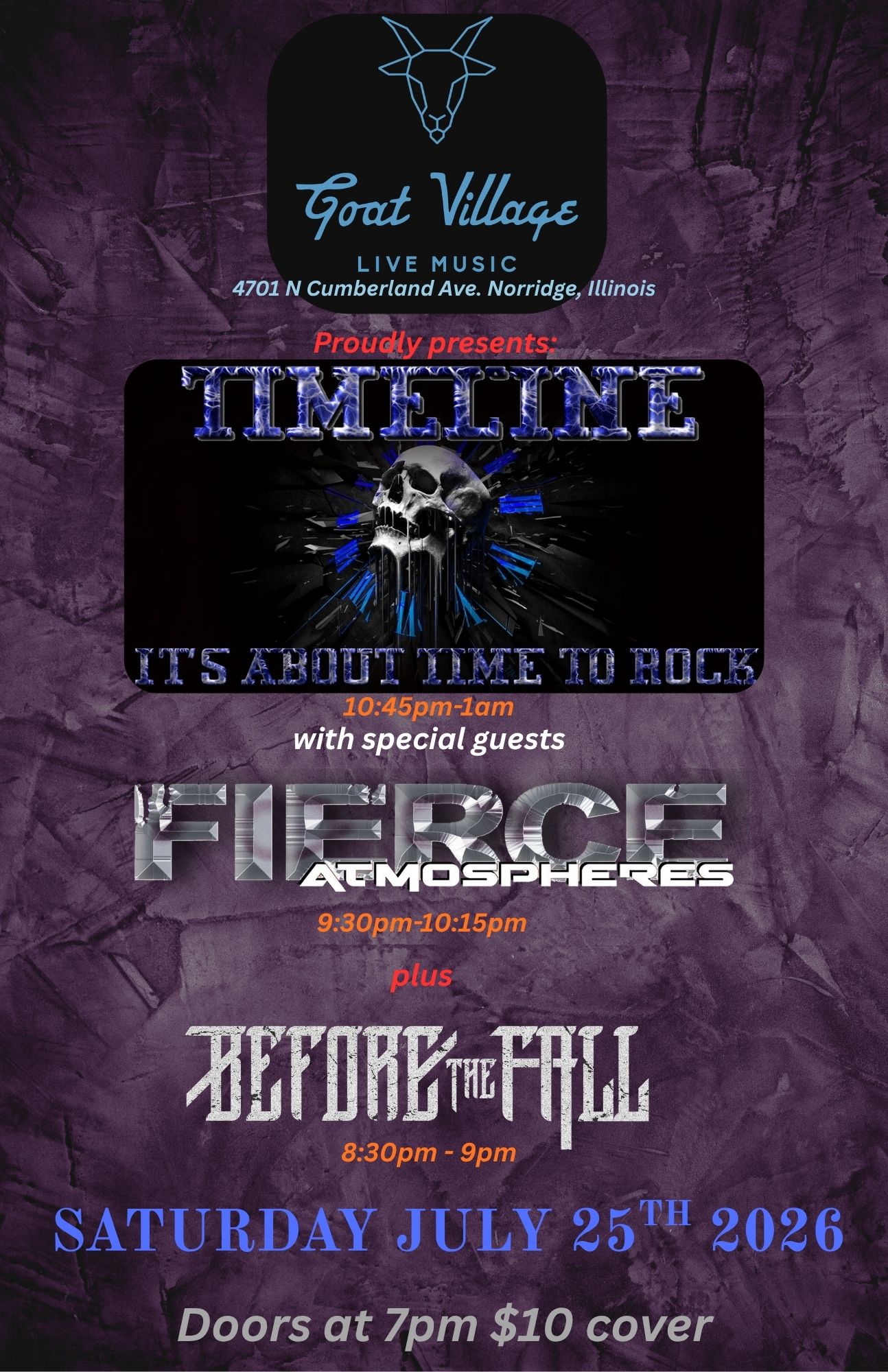 TIMELINE, FIERCE ATMOSPHERES, BEFORE THE FALL