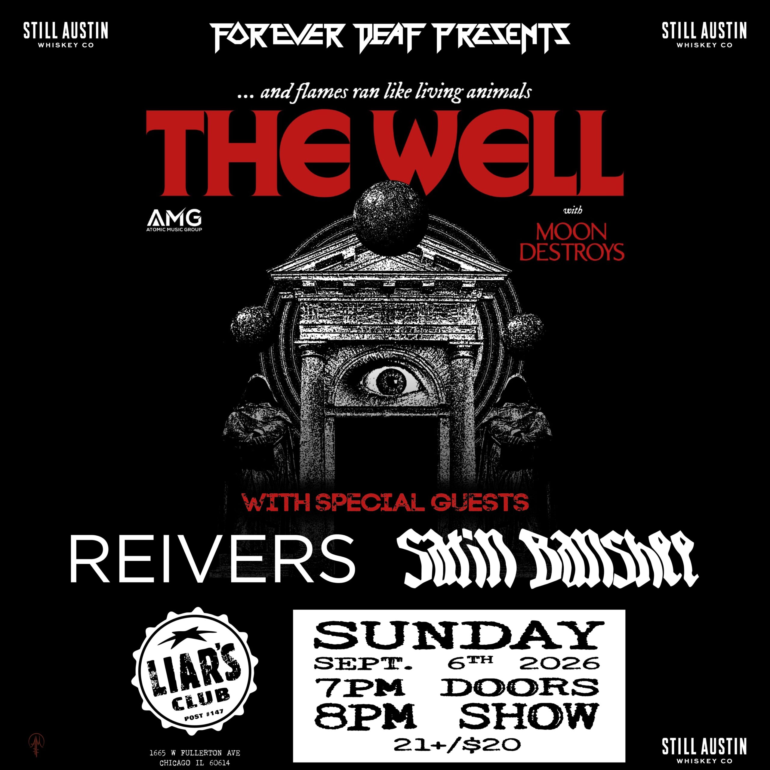 THE WELL, MOON DESTROYS, REIVERS, SATIN BANSHEE