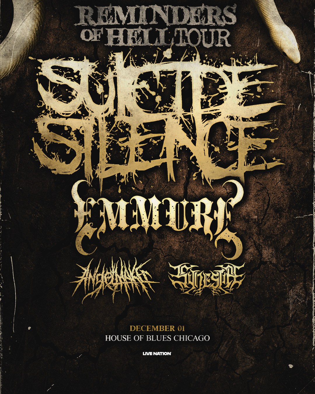 SUICIDE SILENCE, EMMURE, ANGELMAKER, SYNESTIA
