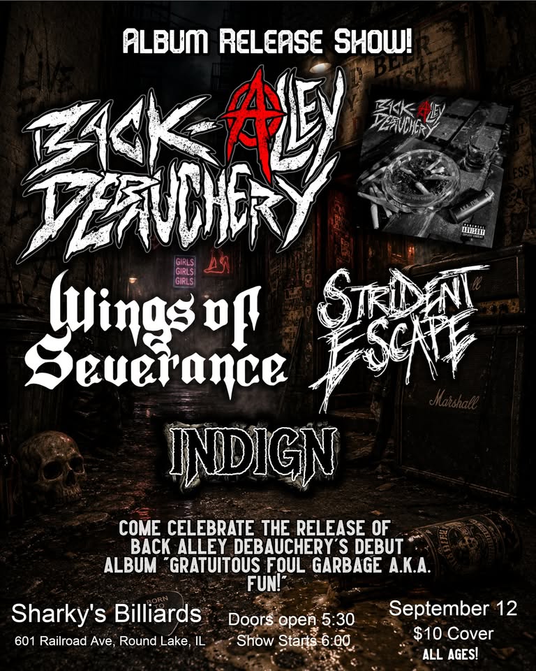 WINGS OF SEVERANCE, STRIDENT, ESCAPE INDIGN