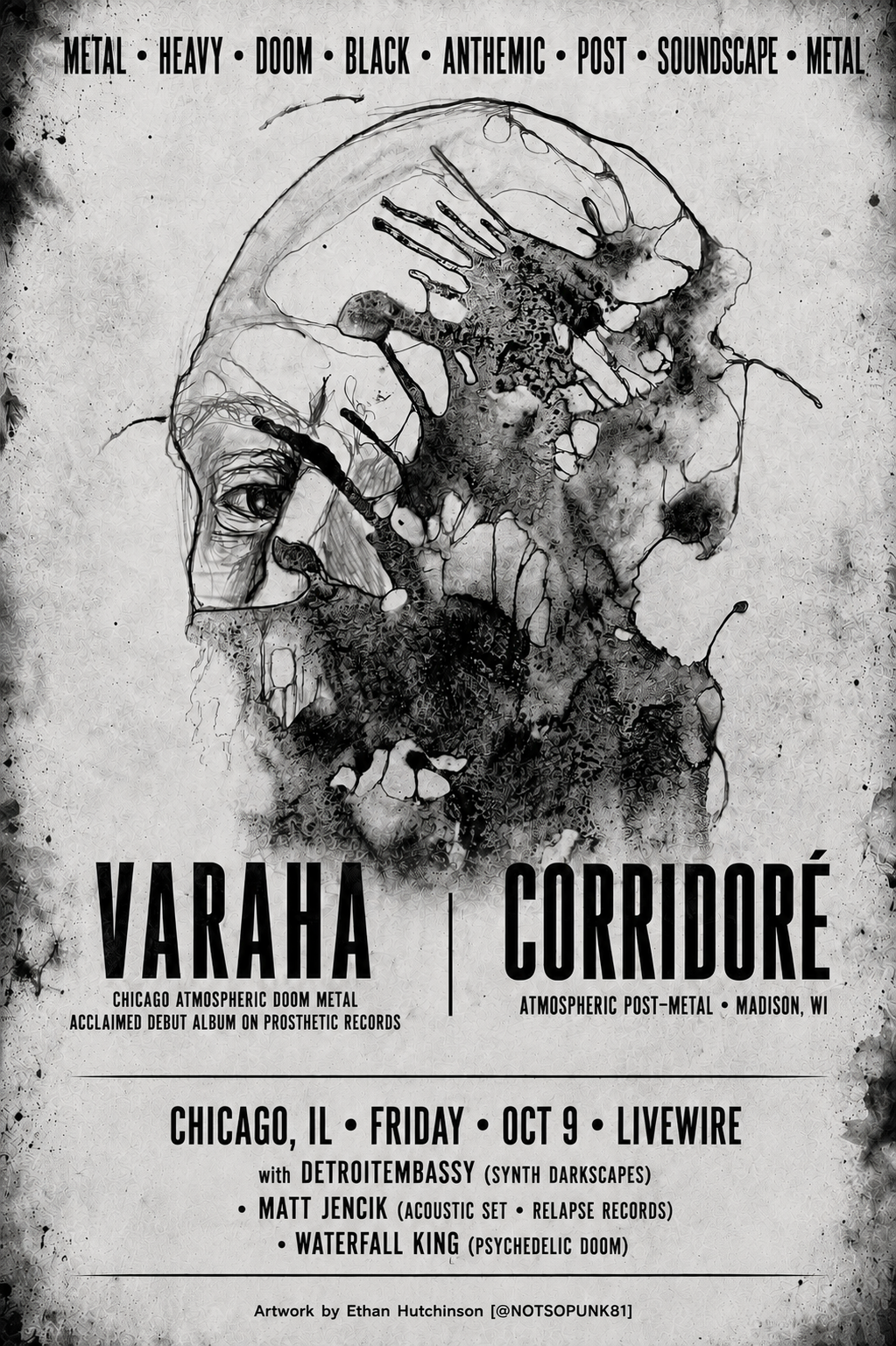 VARAHA, CORRIDORÉ, DETROITEMBASSY, MATT JENCIK, WATERFALL KING