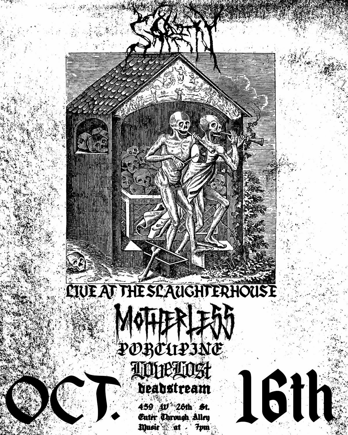 SARIN, MOTHERLESS, PORCUPINE, LOVELOST, DEADSTREAM