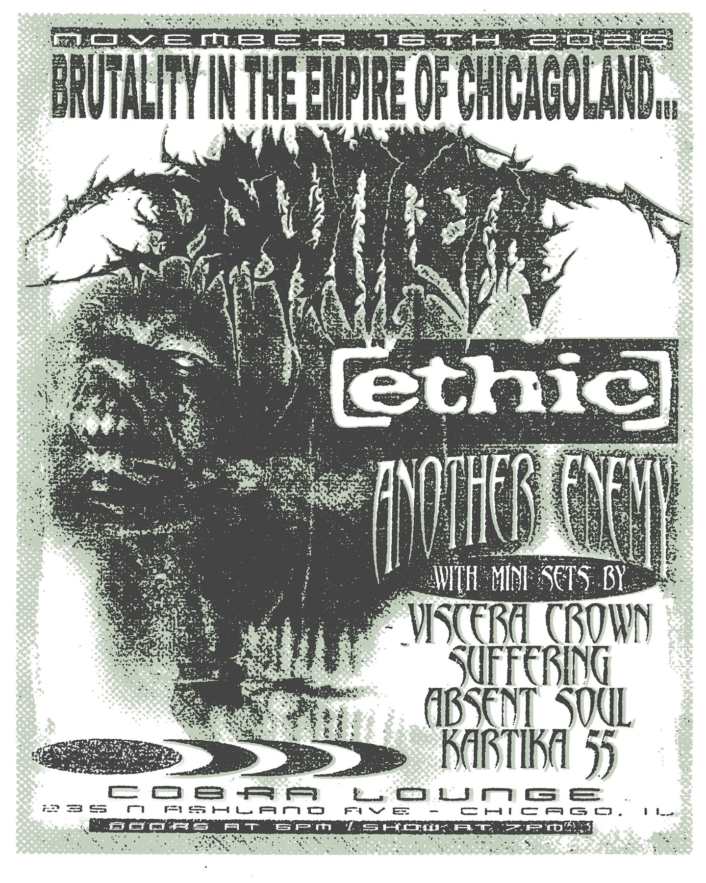 DISCONTENT,⁠ ETHIC,⁠ ANOTHER ENEMY⁠, VISCERA CROWN,⁠ SUFFERING⁠, ABSENT SOUL,⁠ KARTIKA 55⁠