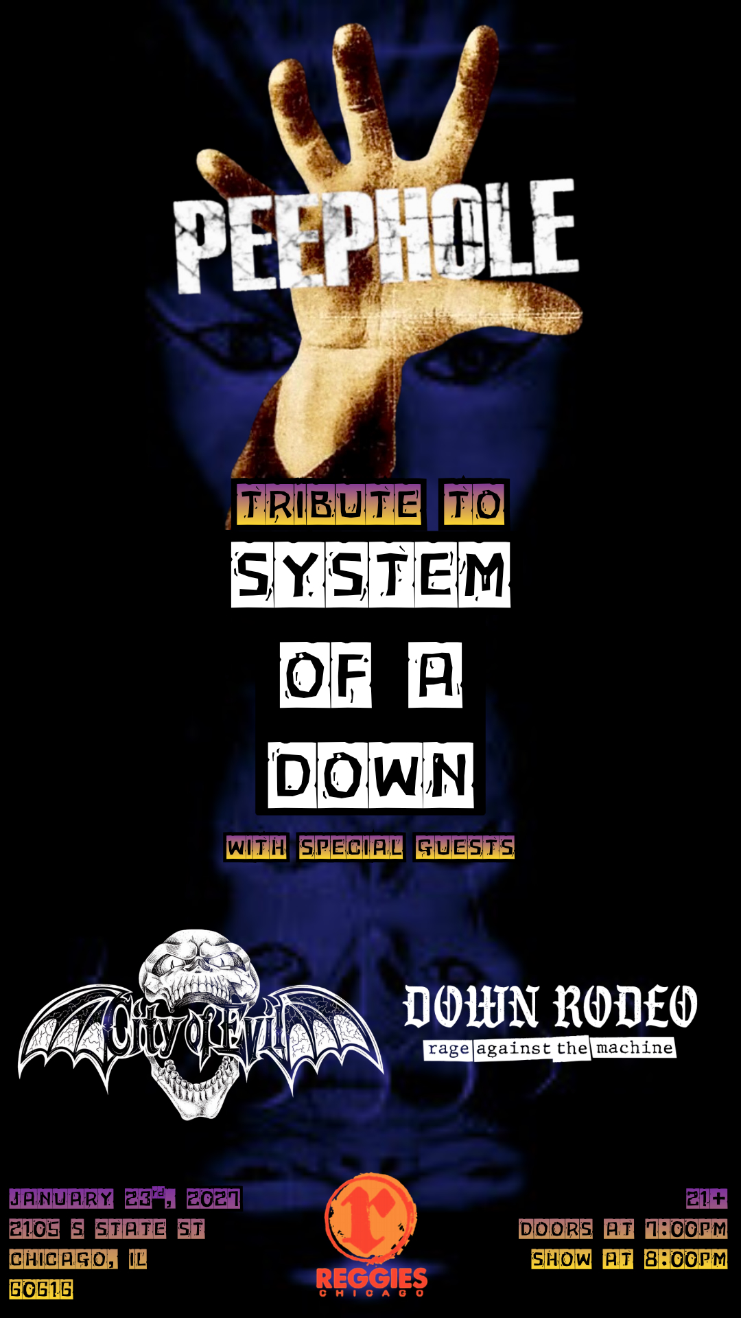 PEEPHOLE, CITY OF EVIL, DOWN RODEO